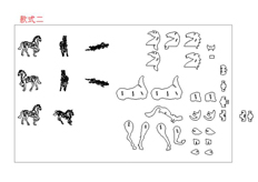 线切割十二生肖合集图纸,线切割图纸免费下载