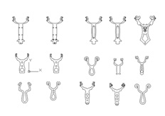 线切割多款弹弓1,线切割图纸免费下载