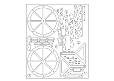 线切3D-摩天轮,线切割图纸免费下载