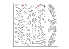 线切3D-蜜蜂,线切割图纸免费下载
