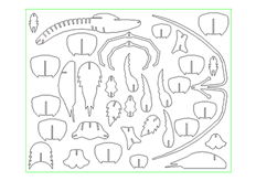 线切3D-龙虾1,线切割图纸免费下载