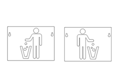 线切割2D-垃圾桶标示,线切割图纸免费下载