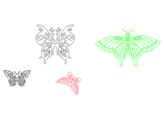 线切割2D-蝴蝶,线切割图纸免费下载